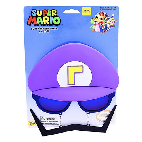 Super Mario Bros. Purple Waluigi Sun-Staches